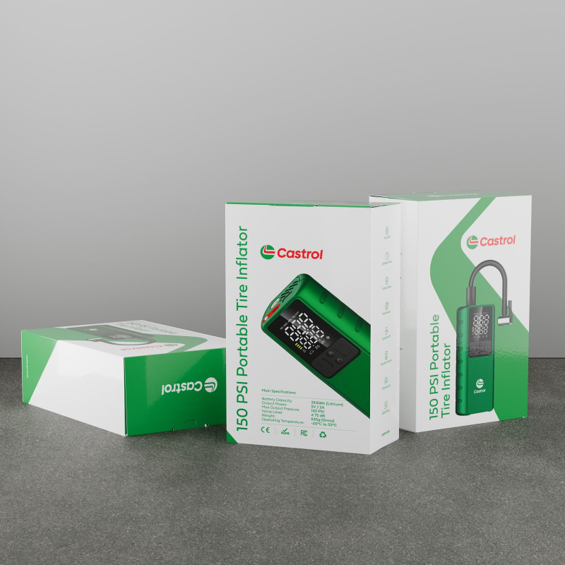 CETI-01 Portable Tire Inflator :: Castrol Green