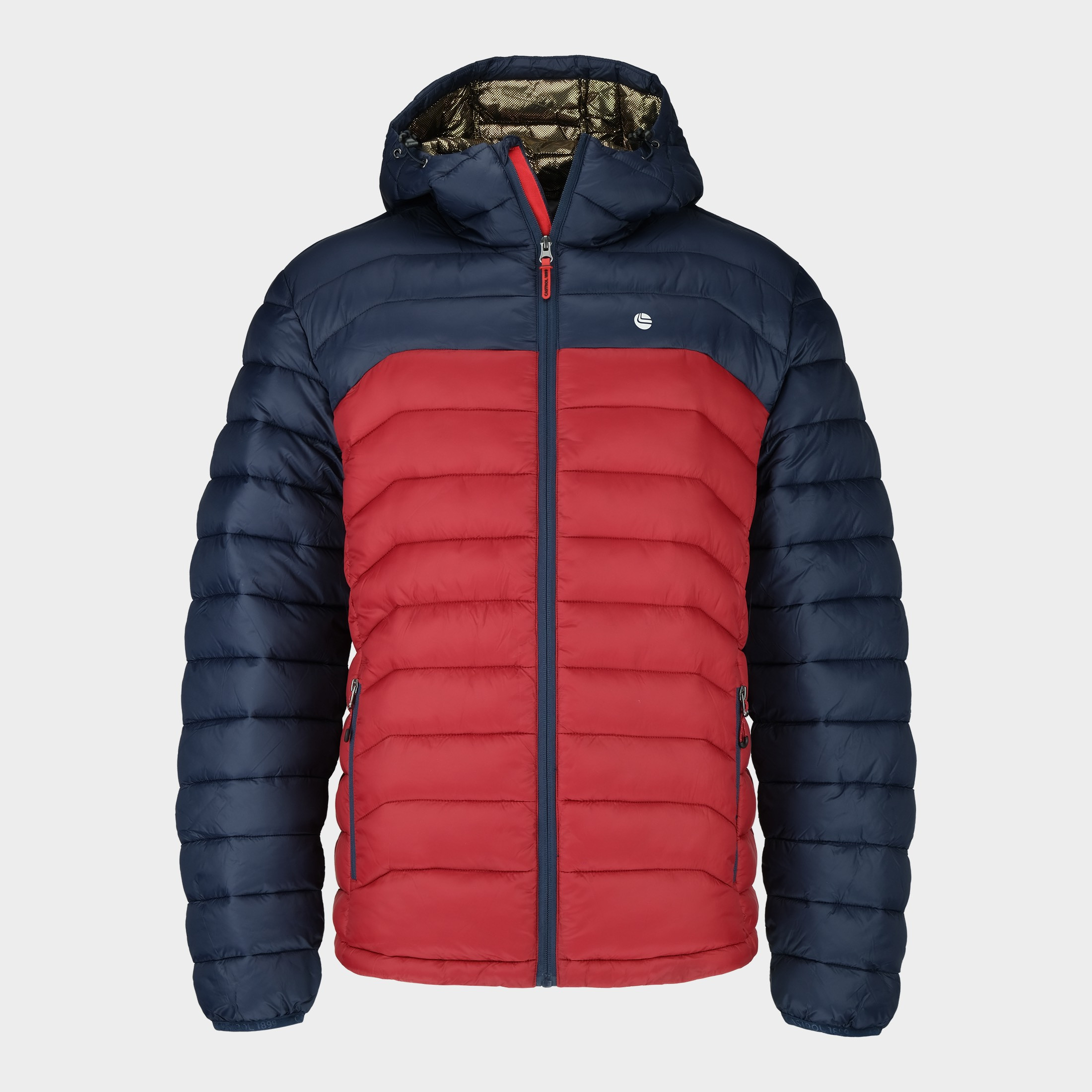 Kurtka pikowana z kapturem Zenith :: Castrol Red / Classic Navy