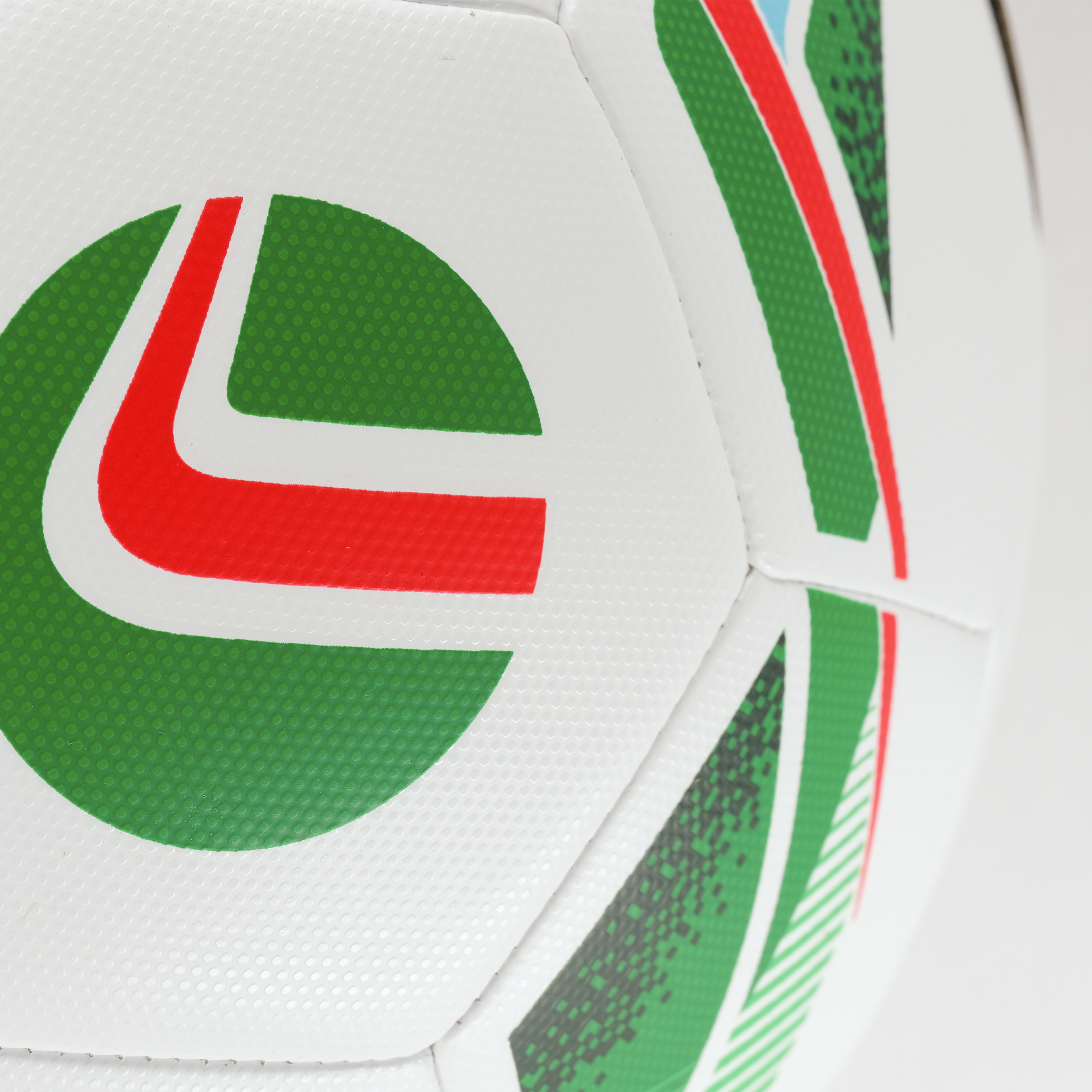 Rino Soccer Ball :: Pure White / Castrol Green / Castrol Red