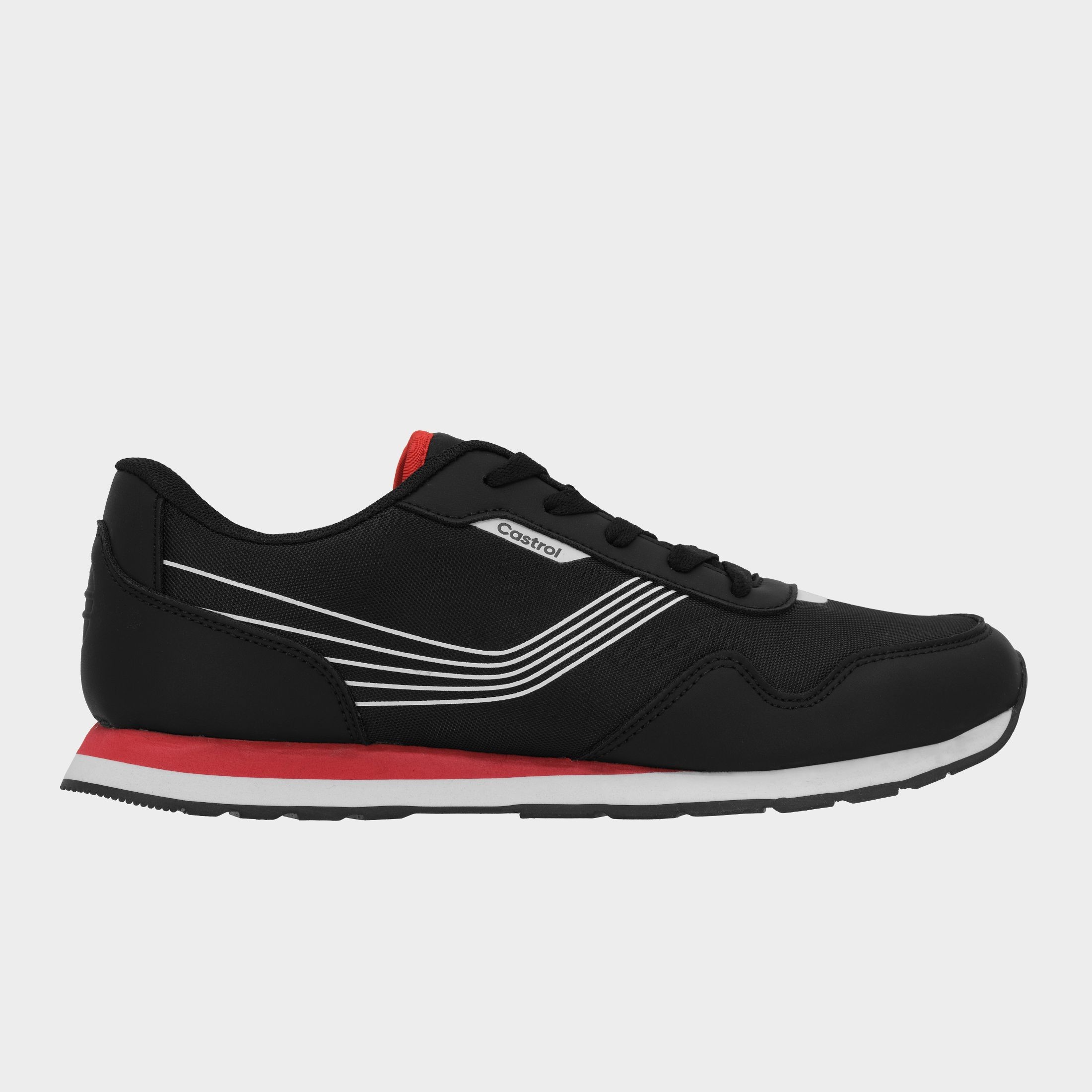 Charger Sneakers :: Core Black / Cloud White / Castrol Red