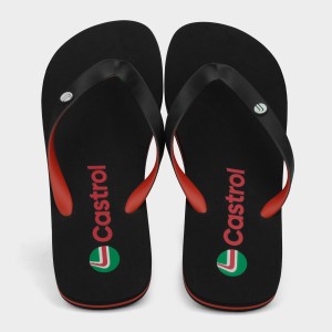 Flipper Flip-Flops :: True Black / Castrol Red