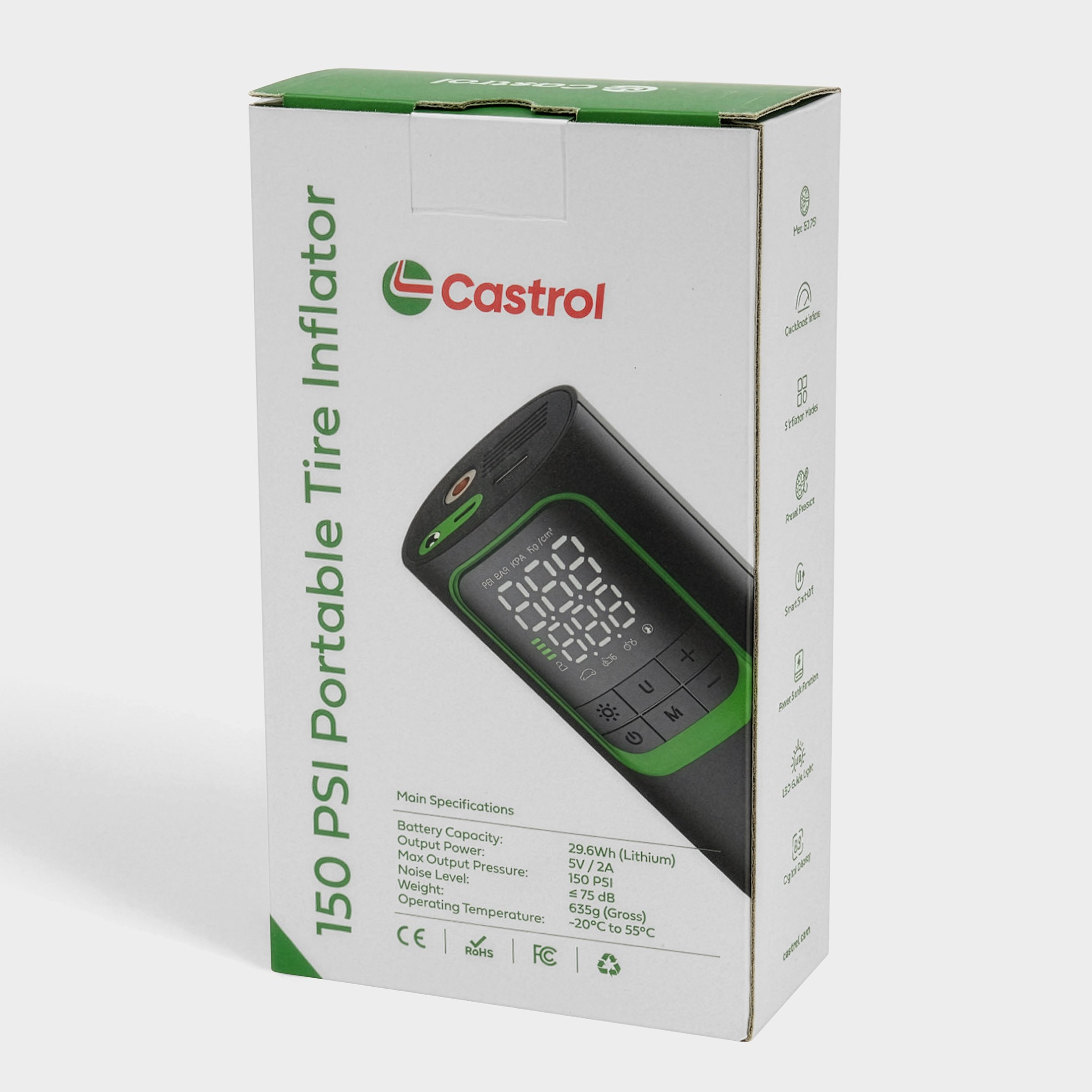 Kompresor akumulatorowy CETI-02 :: Core Black / Castrol Green