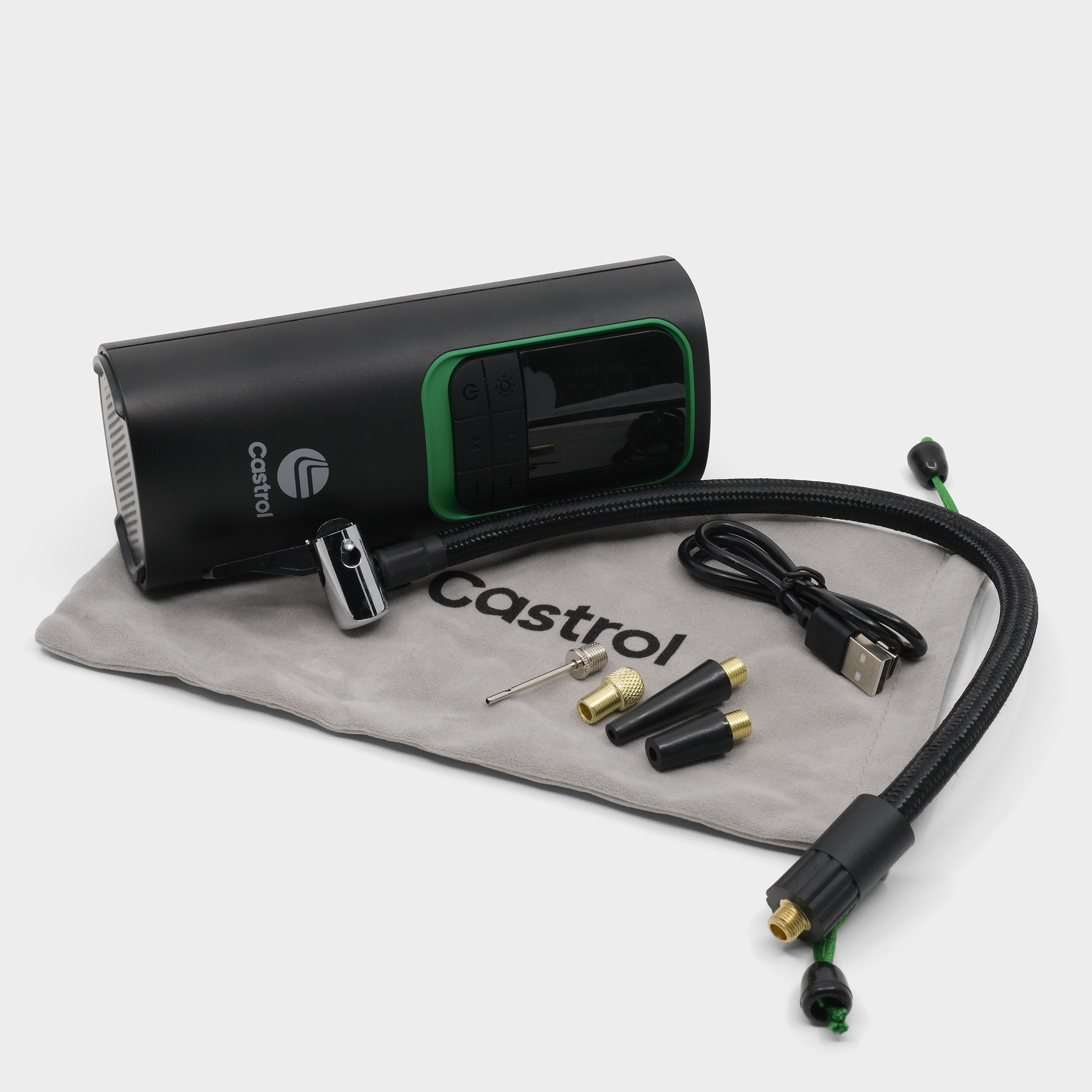 Kompresor akumulatorowy CETI-02 :: Core Black / Castrol Green