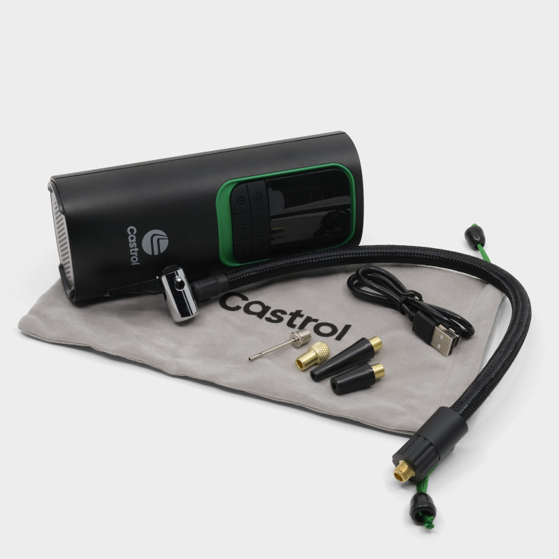 Kompresor akumulatorowy CETI-02 :: Core Black / Castrol Green