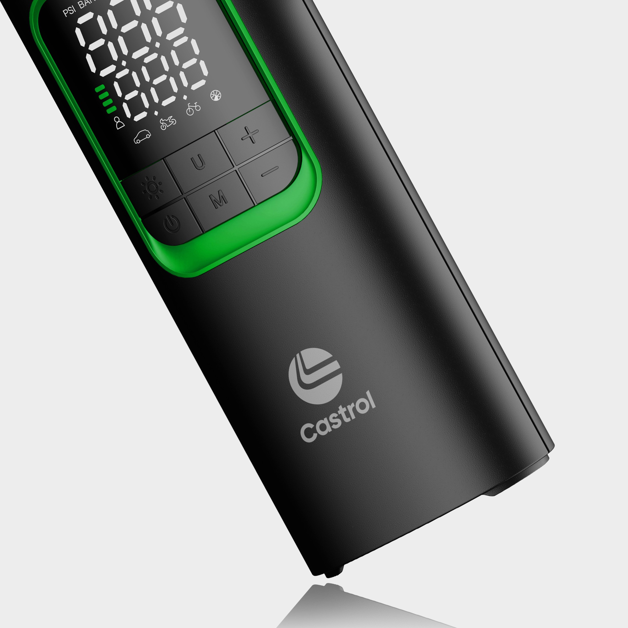 CETI-02 Portable Tire Inflator :: Core Black / Castrol Green