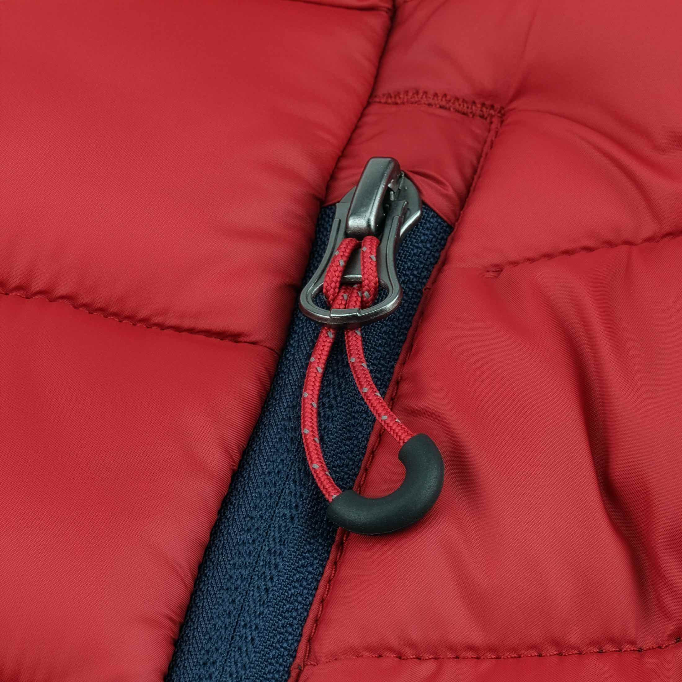 Kurtka pikowana z kapturem Zenith :: Castrol Red / Classic Navy