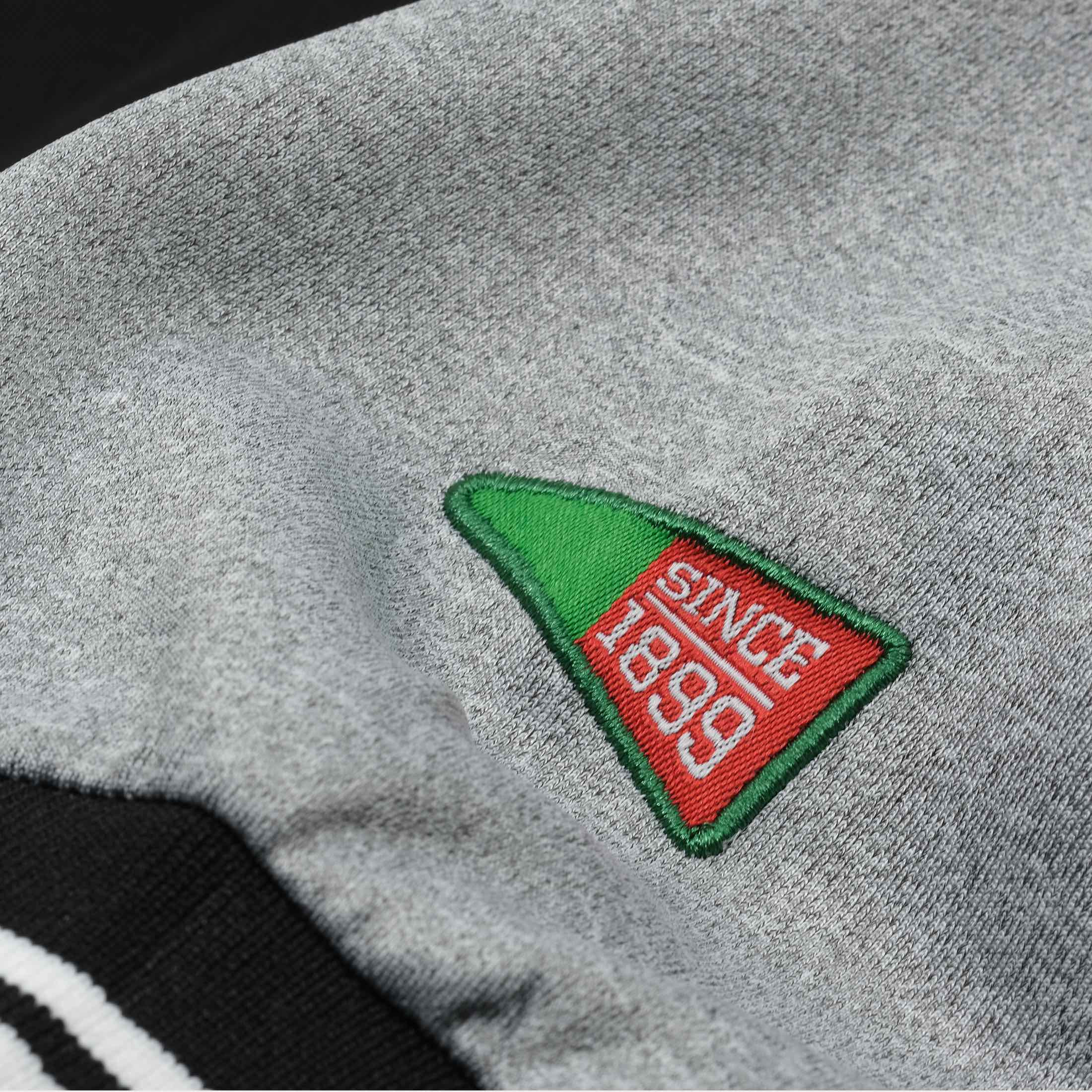 Herito ZIP II Varsity Jacket :: True Black / Gray Heather