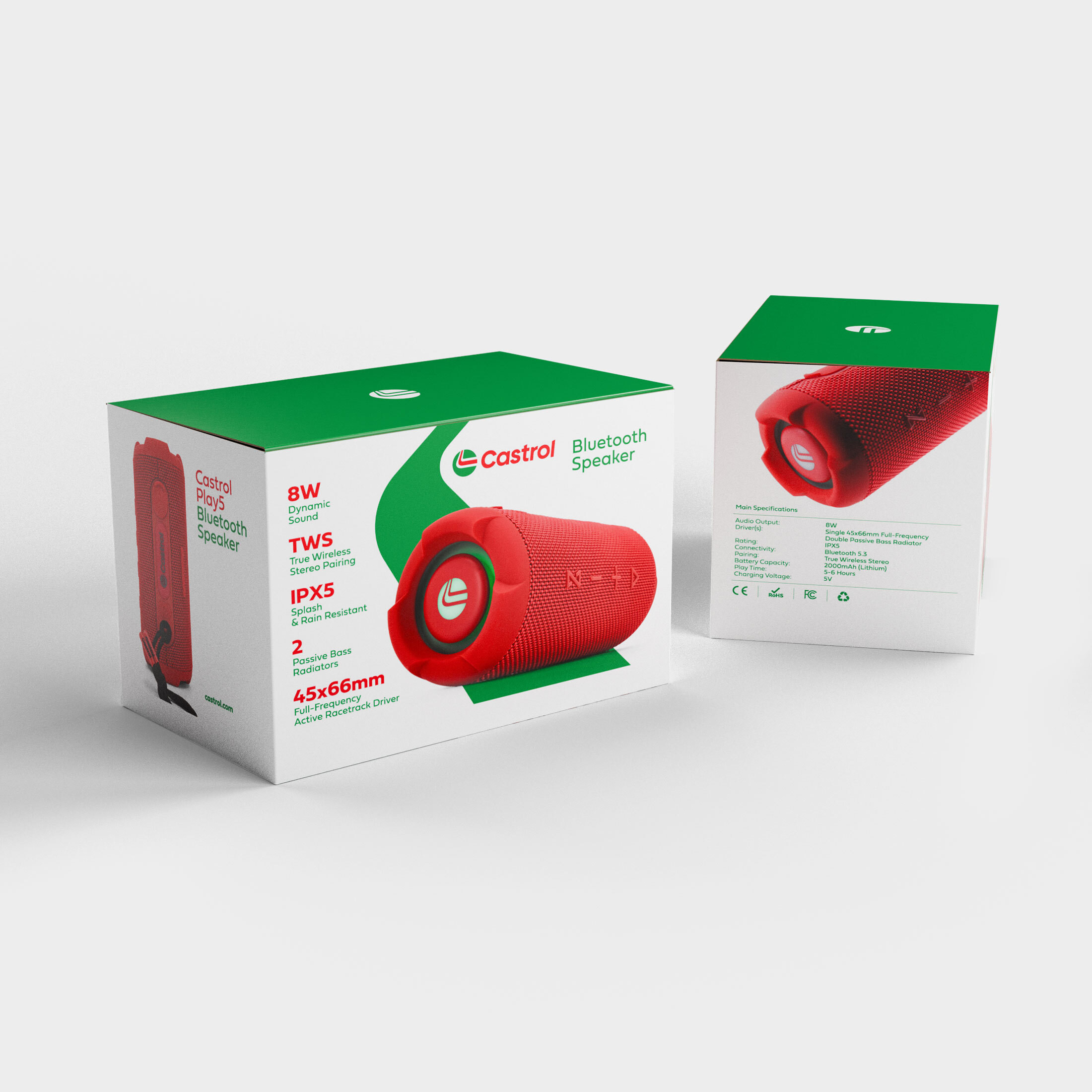 Głośnik Bluetooth Castrol Play 5 :: Castrol Red