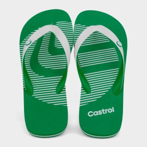 Flipper Flip-Flops :: Castrol Green / Cloud White