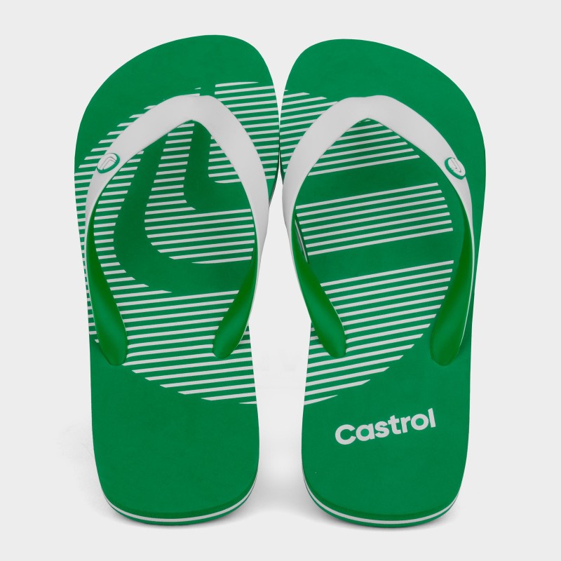 Flipper Flip-Flops :: Castrol Green / Cloud White
